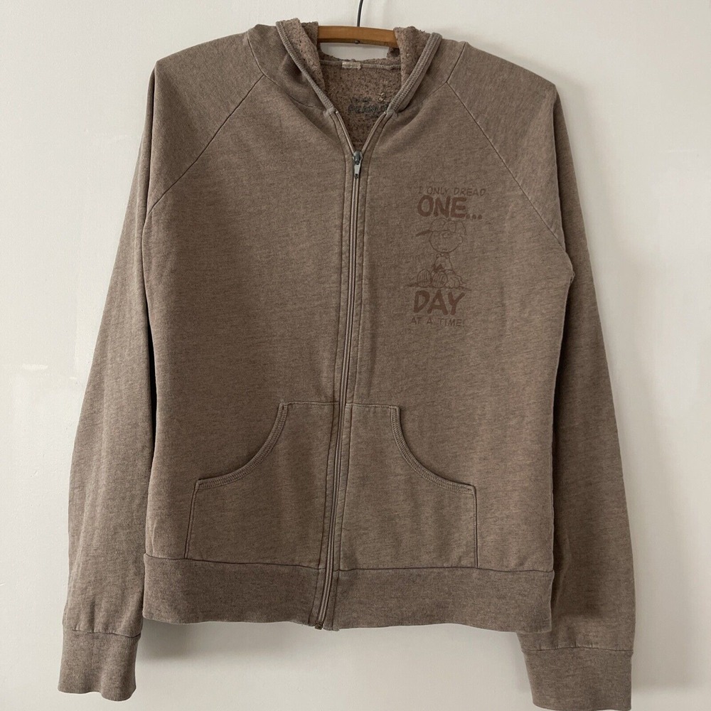 Vintage Peanuts Charlie Brown Zip Up Hoodie